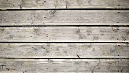 Naklejka na ściany i meble Wheathered wooden plank fence