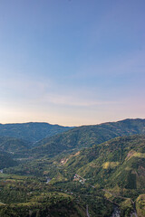 Fototapeta na wymiar sunrise in the mountain in San Jose de Isnos