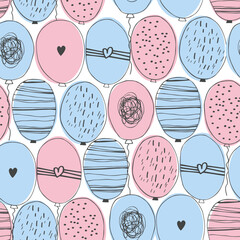 Vector pastel texture with abstract round shapes, air balloons decorative background for web pages, design, templates