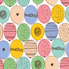 Vector unusial texture with abstract round shapes, air balloons decorative background for web pages, design, templates