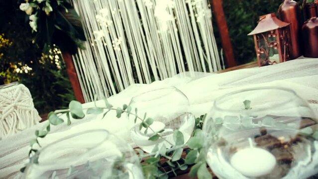 Wedding day event organization table setting decor. luxury event.