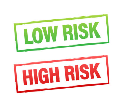 low risk. Risk control concept. Vector stock illustration.