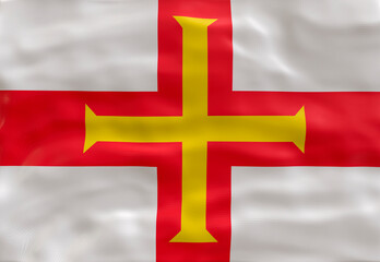 Fototapeta premium National flag of Bailiwick of Guernsey Background with flag of Bailiwick of Guernsey.