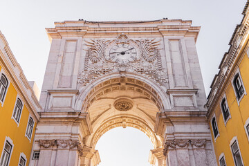 Fototapeta na wymiar The triumph arch of Lisbon, Portugal