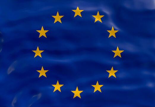 National flag of Europe. Background  with flag of Europe