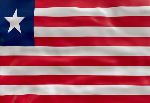 National flag of Liberia. Background  with flag of Liberia