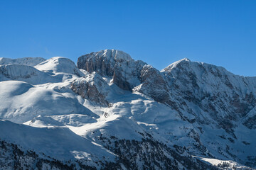 panorama zima w dolomity śnieg góry