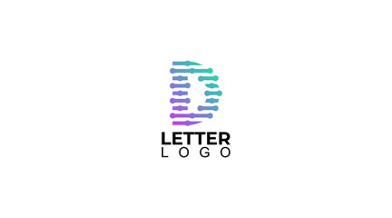 D Tech letter Logo Design with creative fonts monogram icon symbol.
