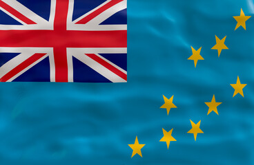 National flag of Tuvalu. Background  with flag of Tuvalu.