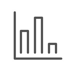 Graph icon outline and linear vector.
