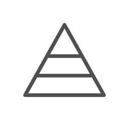 Graph icon outline and linear vector.
