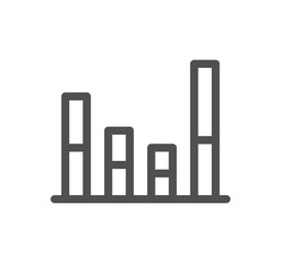 Graph icon outline and linear vector.
