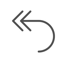 Arrow icon outline and linear vector.
