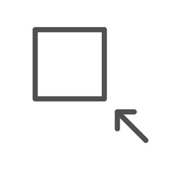 Arrow icon outline and linear vector.
