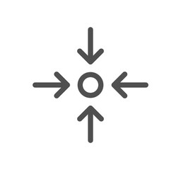 Arrow icon outline and linear vector.
