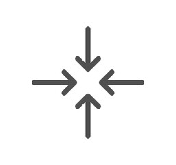 Arrow icon outline and linear vector.
