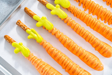 Carrot Chocolate Covered Pretzels