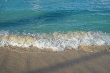 colorful exotic caribbean sea in the dominican republic