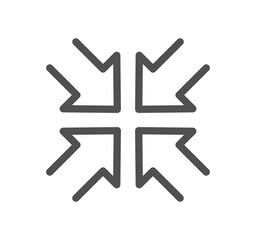 Arrow icon outline and linear vector.
