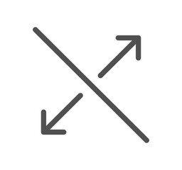 Arrow icon outline and linear vector.
