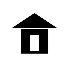 Home vector black icon. Home vector graphic symbol.