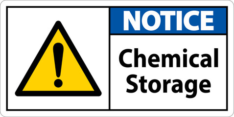 Notice Chemical Storage Symbol Sign On White Background