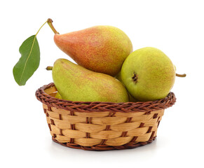 Basket of pears.