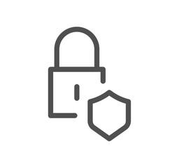 Locks icon outline and linear vector.
