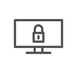 Locks icon outline and linear vector.
