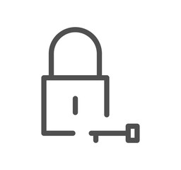 Locks icon outline and linear vector.
