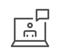 Business people icon outline and linear vector.
