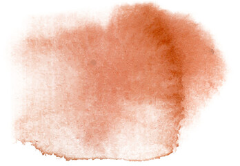 Beautiful hand drawn abstract watercolor brown stain