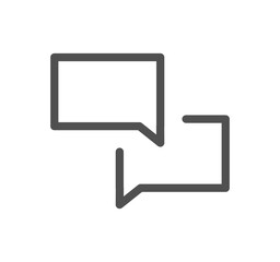 Message icon outline and linear vector.
