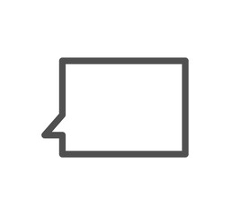 Message icon outline and linear vector.

