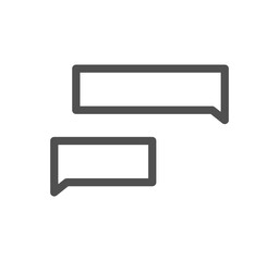 Message icon outline and linear vector.
