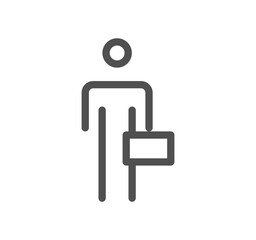 Business people icon outline and linear vector.
