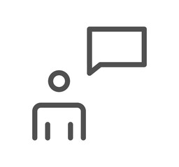 Business people icon outline and linear vector.
