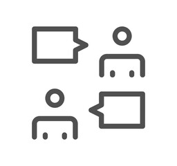 Business people icon outline and linear vector.
