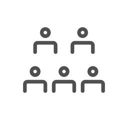Business people icon outline and linear vector.
