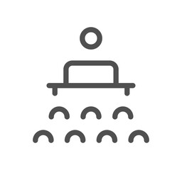 Business people icon outline and linear vector.
