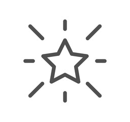 Obraz premium Star icon outline and linear vector. 
