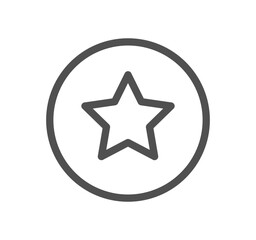 Star icon outline and linear vector.
