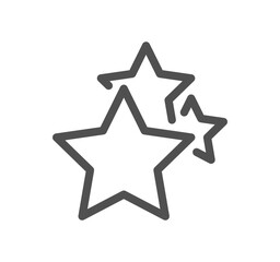 Star icon outline and linear vector.
