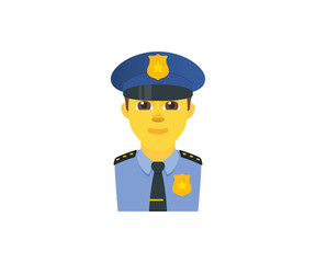 Police Officer Vector Isolated Character. Police Officer Icon