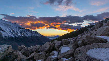 Sun over the horizon