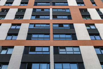 EU Modern european complex of apartment buildings. And outdoor facilities. Mixed media