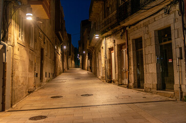 Fototapeta premium calles de vigo de noche