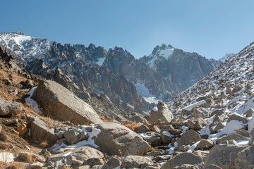 Snow in the mountains