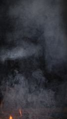 smoke on black background