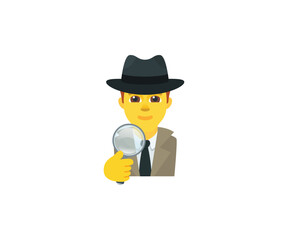 Detective Vector Isolated Character. Detective Icon